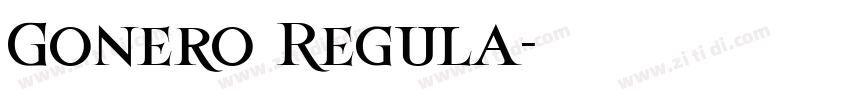 Gonero Regula字体转换